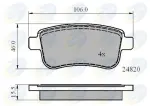 COMLINE Piduriklotsi komplekt,  ketaspidur CBP02014