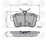 COMLINE Piduriklotsi komplekt,  ketaspidur CBP02045
