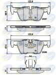 COMLINE Piduriklotsi komplekt,  ketaspidur CBP02131