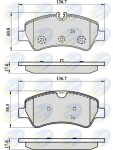 COMLINE Piduriklotsi komplekt,  ketaspidur CBP02143