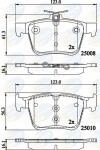 COMLINE Piduriklotsi komplekt,  ketaspidur CBP02156