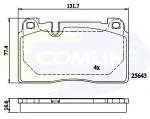 COMLINE Piduriklotsi komplekt,  ketaspidur CBP02302