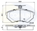 COMLINE Piduriklotsi komplekt,  ketaspidur CBP0511
