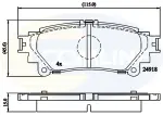 COMLINE Piduriklotsi komplekt,  ketaspidur CBP06078