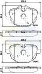 COMLINE Piduriklotsi komplekt,  ketaspidur CBP06092