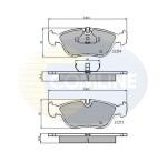 COMLINE Piduriklotsi komplekt,  ketaspidur CBP0719