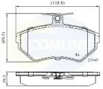 COMLINE Piduriklotsi komplekt,  ketaspidur CBP0736