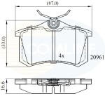 COMLINE Piduriklotsi komplekt, ketaspidur CBP0797