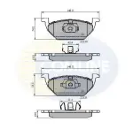 COMLINE Piduriklotsi komplekt,  ketaspidur CBP0889