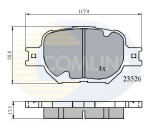 COMLINE Piduriklotsi komplekt,  ketaspidur CBP0896