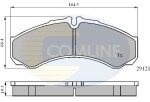 COMLINE Piduriklotsi komplekt,  ketaspidur CBP0931