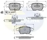 COMLINE Piduriklotsi komplekt,  ketaspidur CBP11224