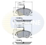 COMLINE Piduriklotsi komplekt,  ketaspidur CBP11251