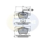 COMLINE Piduriklotsi komplekt,  ketaspidur CBP11311
