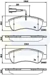 COMLINE Piduriklotsi komplekt,  ketaspidur CBP11604