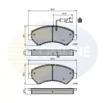 COMLINE Piduriklotsi komplekt,  ketaspidur CBP11623