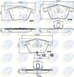 COMLINE Piduriklotsi komplekt,  ketaspidur CBP11752