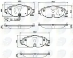COMLINE Piduriklotsi komplekt,  ketaspidur CBP12158