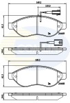 COMLINE Piduriklotsi komplekt,  ketaspidur CBP12227