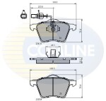 COMLINE Piduriklotsi komplekt,  ketaspidur CBP1885