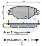 COMLINE Piduriklotsi komplekt,  ketaspidur CBP21120