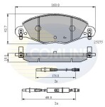 COMLINE Piduriklotsi komplekt,  ketaspidur CBP21121