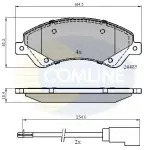 COMLINE Piduriklotsi komplekt,  ketaspidur CBP21511