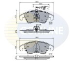 COMLINE Piduriklotsi komplekt,  ketaspidur CBP21789