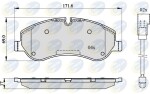 COMLINE Piduriklotsi komplekt,  ketaspidur CBP22142
