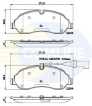 COMLINE Piduriklotsi komplekt,  ketaspidur CBP22214