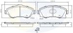 COMLINE Piduriklotsi komplekt,  ketaspidur CBP31112