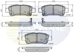 COMLINE Piduriklotsi komplekt,  ketaspidur CBP31133