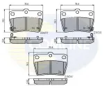 COMLINE Piduriklotsi komplekt,  ketaspidur CBP31134