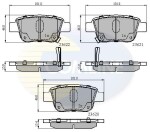 COMLINE Piduriklotsi komplekt,  ketaspidur CBP31141