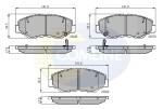 COMLINE Piduriklotsi komplekt,  ketaspidur CBP31194