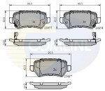 COMLINE Piduriklotsi komplekt,  ketaspidur CBP31551