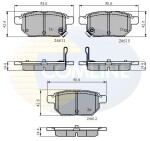 COMLINE Piduriklotsi komplekt,  ketaspidur CBP31579