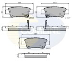 COMLINE Piduriklotsi komplekt,  ketaspidur CBP31674