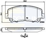 COMLINE Piduriklotsi komplekt,  ketaspidur CBP32252