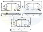 COMLINE Piduriklotsi komplekt,  ketaspidur CBP32303