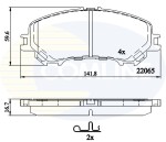 COMLINE Piduriklotsi komplekt, ketaspidur CBP32304