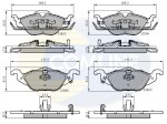 COMLINE Piduriklotsi komplekt,  ketaspidur CBP3584