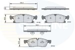 COMLINE Piduriklotsi komplekt,  ketaspidur CBP36096