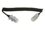 elektri spiraaljuhe (polüuretaan, max pikkus 4m, koos isane pistikud, klemme: 7, pistiku tüüp: S, 24V, liinide arv: 1x1,5+6x1mm², sulam pistikud; type S) EURO 5