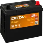 Aku DETA 12V 45Ah/330A POWER (R+ en) 237x127x227 B0 (käivitusaku)