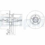 DELPHI  Тормозной диск BG2714