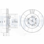 DELPHI Тормозной диск BG3378