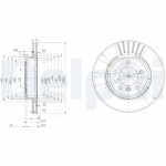 DELPHI Тормозной диск BG3527C