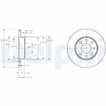 DELPHI Тормозной диск BG3567