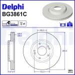 DELPHI Piduriketas BG3861C